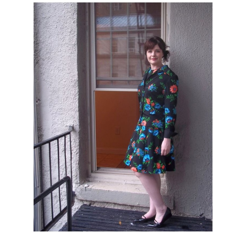 1960s Floral 2-Piece (shift dress and jacket)